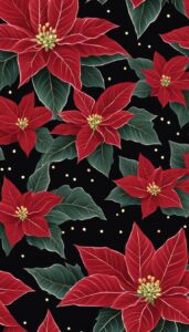 Dark Christmas Flowers background 1