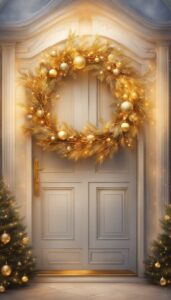 Gold Christmas Door Wreath idea illustration 3