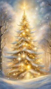 Gold and White Christmas Tree idea background 6