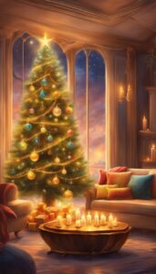 Golden Christmas Candles decoration idea illustration 4