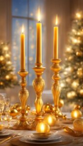 Golden Christmas Candles decoration idea illustration 6