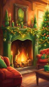 Green Christmas Candles decoration idea illustration 5