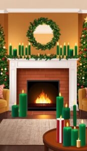 Green Christmas Candles decoration idea illustration 6