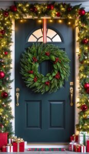 Green Christmas Door Wreath idea illustration 5