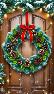 Handmade Christmas Door Wreath idea illustration 1