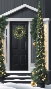 Modern Christmas Door Wreath idea illustration 1