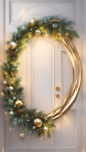 Modern Christmas Door Wreath idea illustration 2