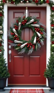 Modern Christmas Door Wreath idea illustration 3