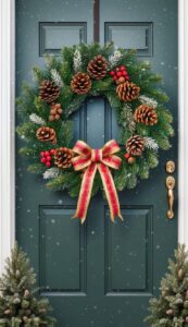 Natural Christmas Door Wreath idea illustration 3