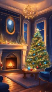 Navy Blue Christmas background 2