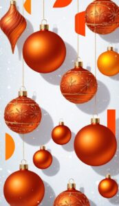 Orange Abstract Christmas background 4