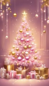 Pink Christmas Phone Wallpaper 11