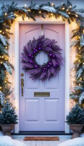 Purple Christmas Door Wreath idea illustration 3