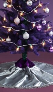 Purple Christmas Tree Background Wallpaper Idea 17