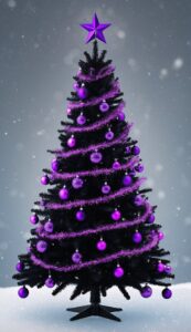 Purple Christmas Tree Background Wallpaper Idea 2