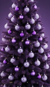 Purple Christmas Tree Background Wallpaper Idea 20