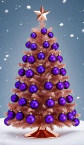 Purple Christmas Tree Background Wallpaper Idea 6