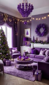 Purple Holiday Elegance Christmas Phone Wallpaper