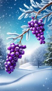 Purple Icy Berries Christmas Phone Wallpaper