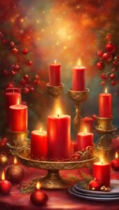 Red Christmas Candles decoration idea illustration 2