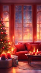 Red Christmas Candles decoration idea illustration 3