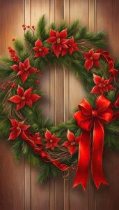 Red Christmas Door Wreath idea illustration 3