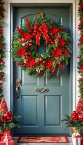 Red Christmas Door Wreath idea illustration 4