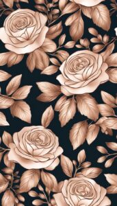 Rose Gold Christmas Flowers background 1