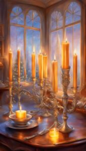 Silver Christmas Candles decoration idea illustration 1