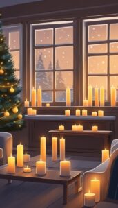 Simple Christmas Candles decoration idea illustration 1