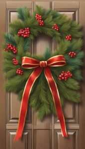 Simple Christmas Door Wreath idea illustration 1