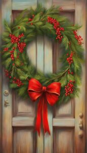 Simple Christmas Door Wreath idea illustration 2