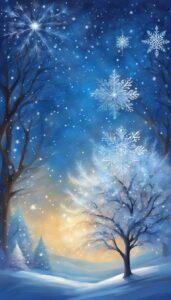 Snowflakes Blue Christmas background 2