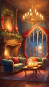 Vintage Christmas Candles decoration idea illustration 2