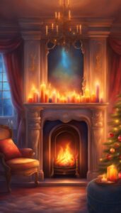 Vintage Christmas Candles decoration idea illustration 3