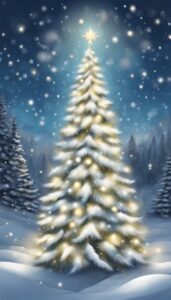 White Christmas Tree idea background 3