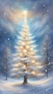 White Christmas Tree idea background 4