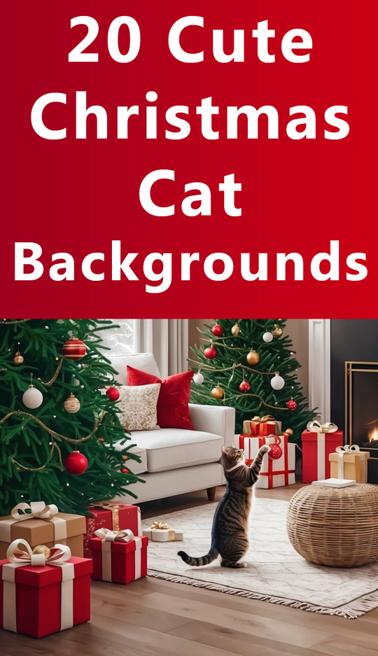 christmas cat backgrounds phone wallpapers illustrations