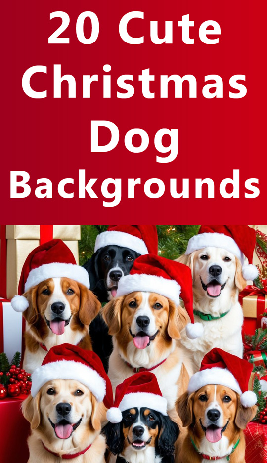 christmas dog backgrounds wallpapers illustrations