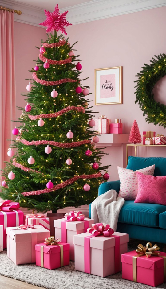 pink christmas phone wallpapers