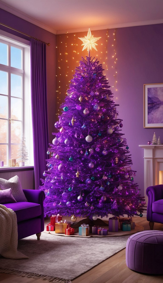 purple christmas tree backgrounds wallpapers ideas