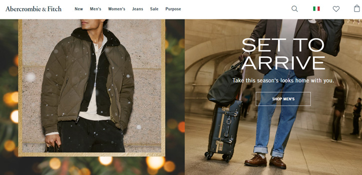 Abercrombie and Fitch website