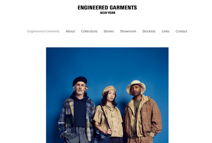 Engineered Garments website