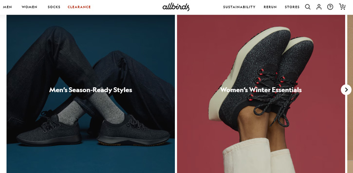 allbirds shoes website