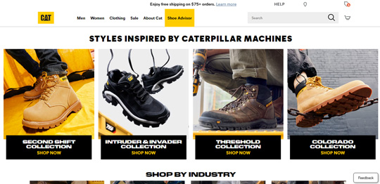 caterpillar footwear website