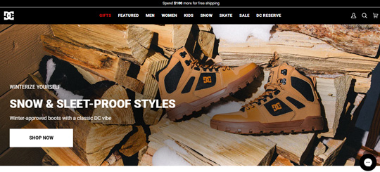 dc shoes website