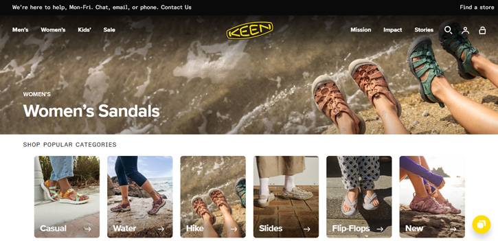 keen women sandals official website