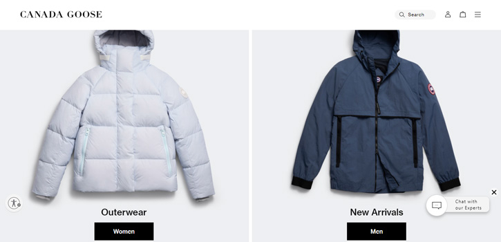 canada goose website