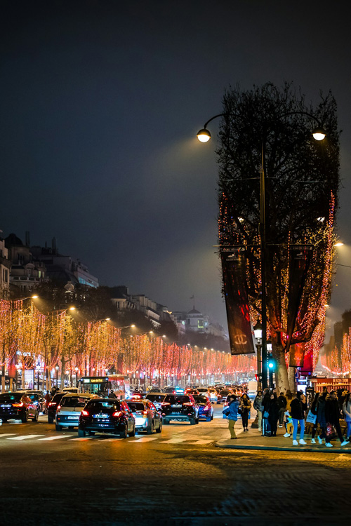 Christmas, Champs Elysees, Paris, France